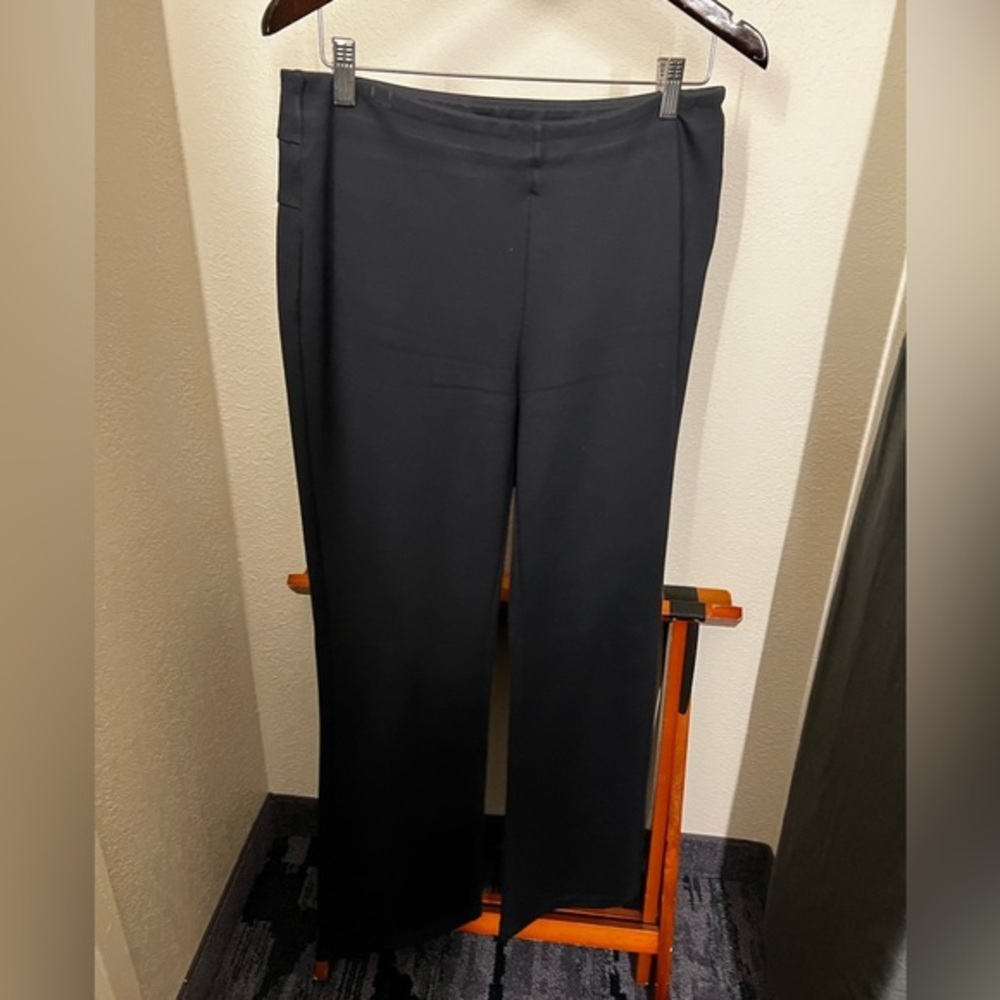Soft Surroundings Pants Medium Black Trouser Perfect Ponte Pull On Bootcut 2DP92